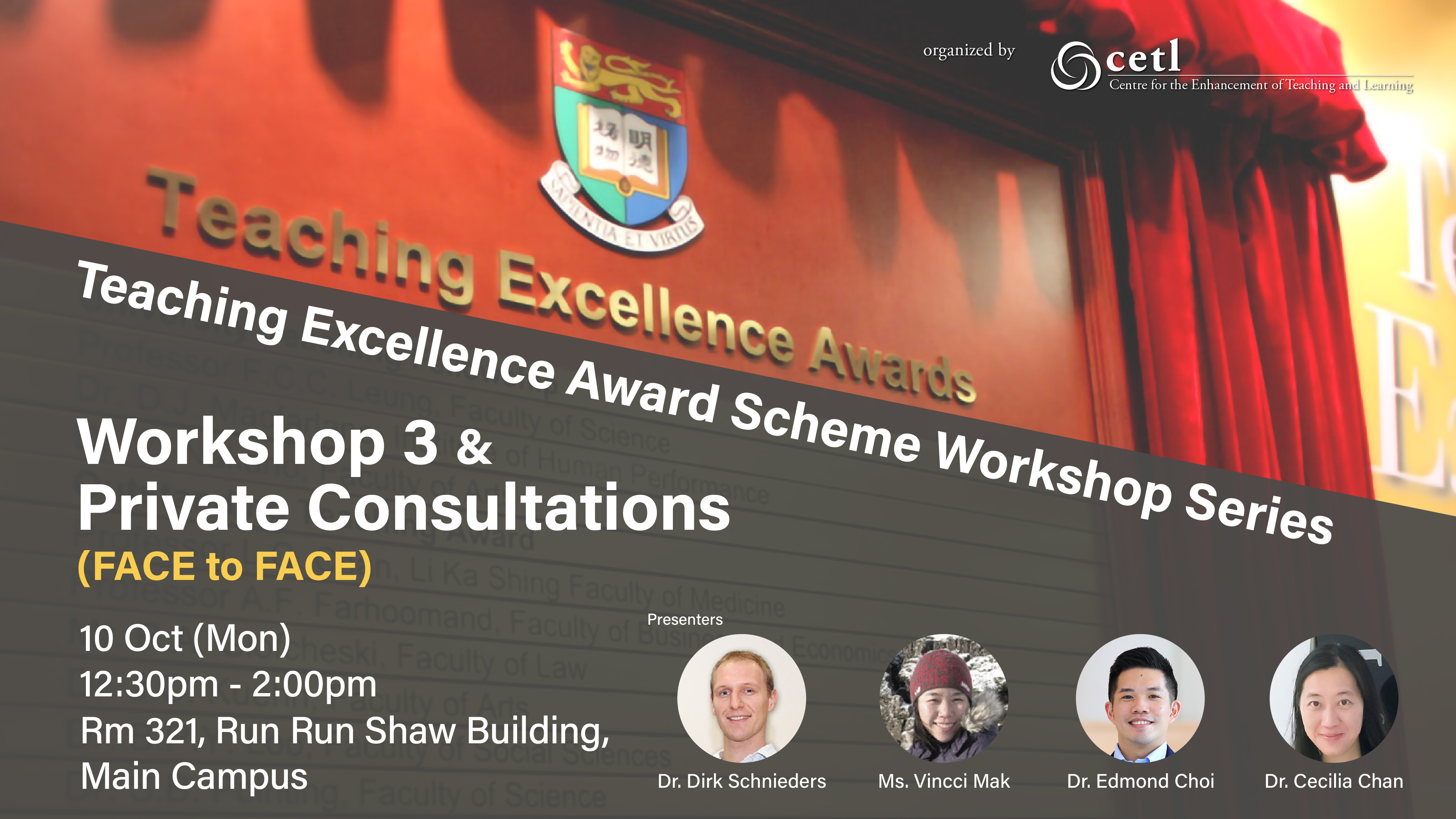 TEA Scheme Workshop 2022 (Face to Face) Workshop 3 and Private Consultations