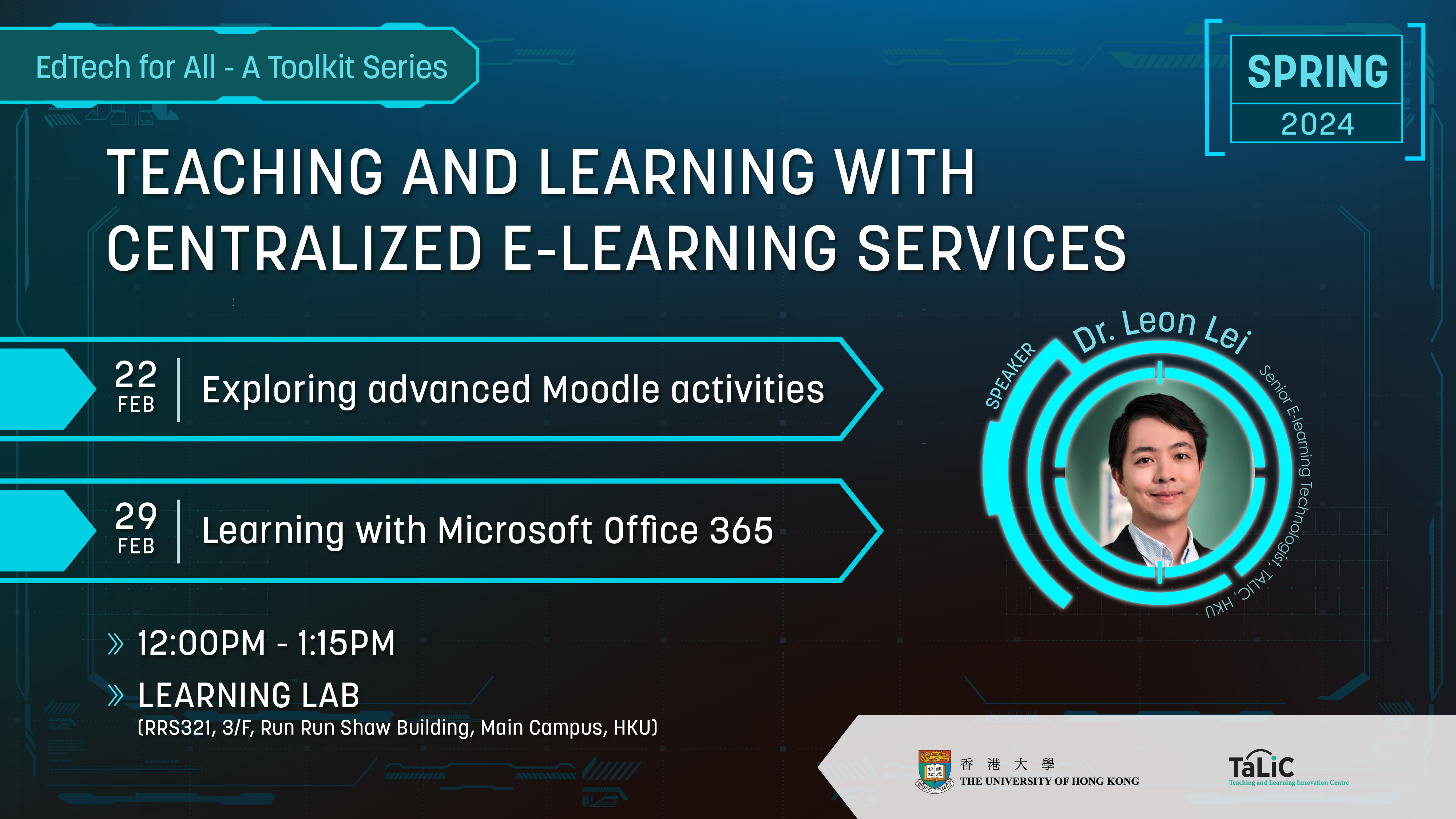 Teaching and Learning with Centralized E-learning Services