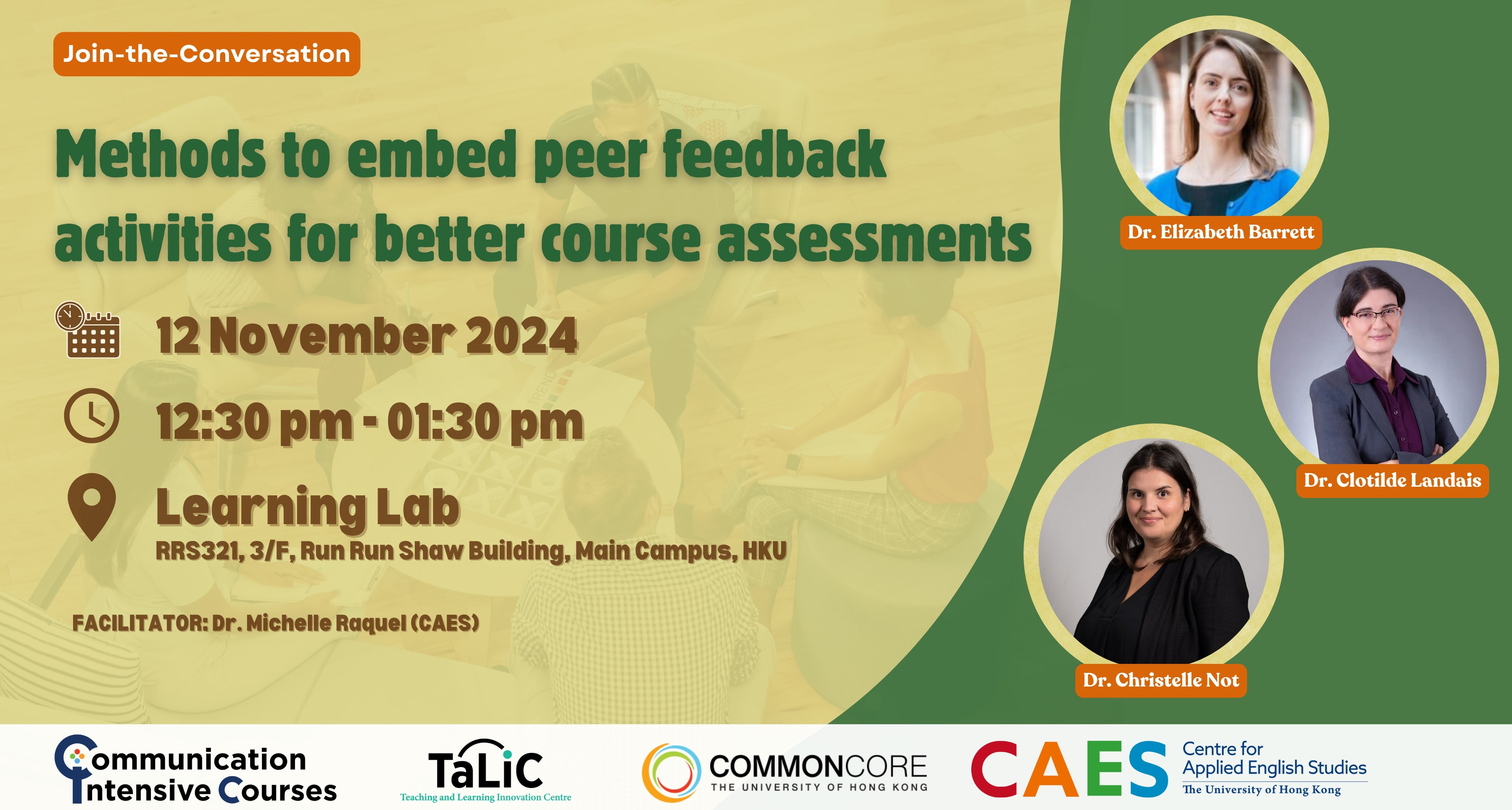 Join-the-Conversation: Methods to embed peer feedback activities for better course assessments
